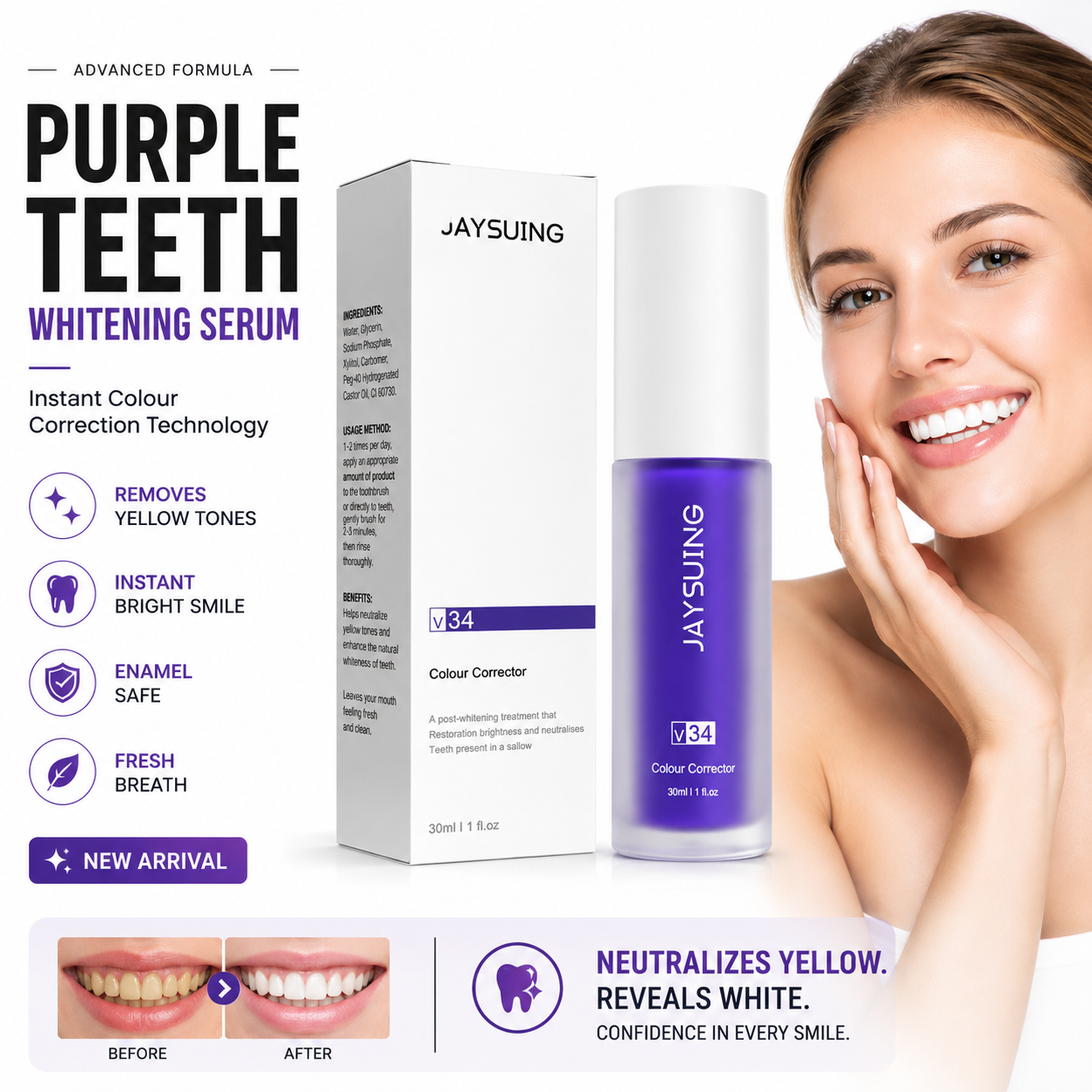 JAYSUING® – Purple Teeth Whitening Toothpaste